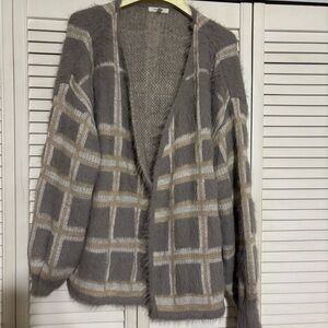 Maurices Gray and Tan Cardigan Sweater